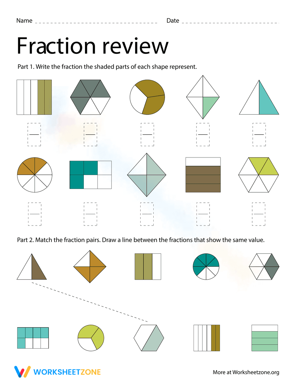 Fraction Fundamentals Review - Page 1
