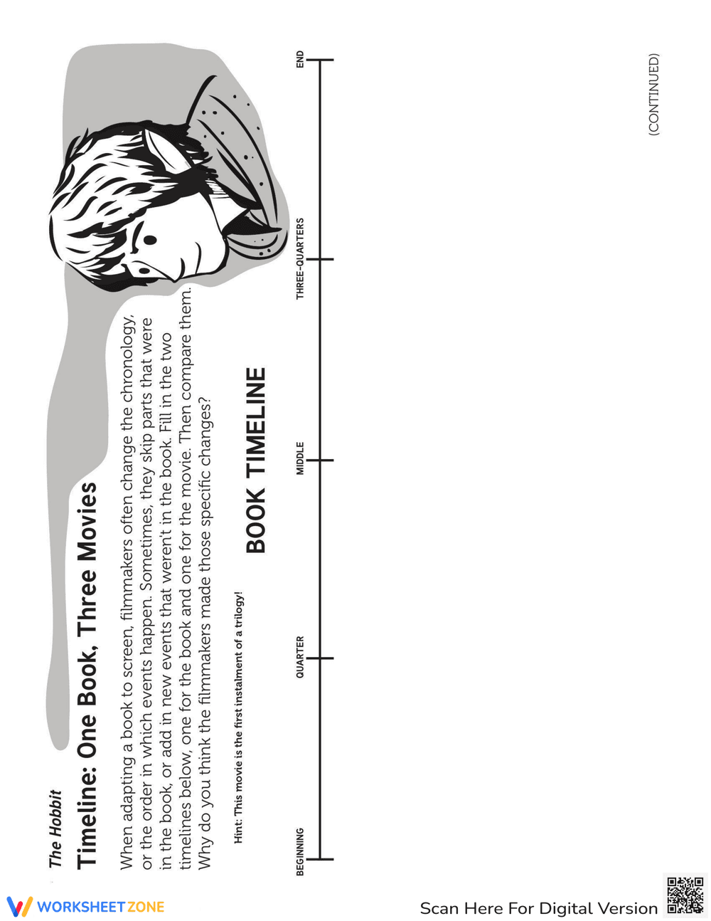 Create a Hobbit Timeline Worksheet - Page 1