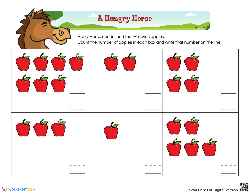 Counting Fun: Counting a Hungry Horse - Page 1