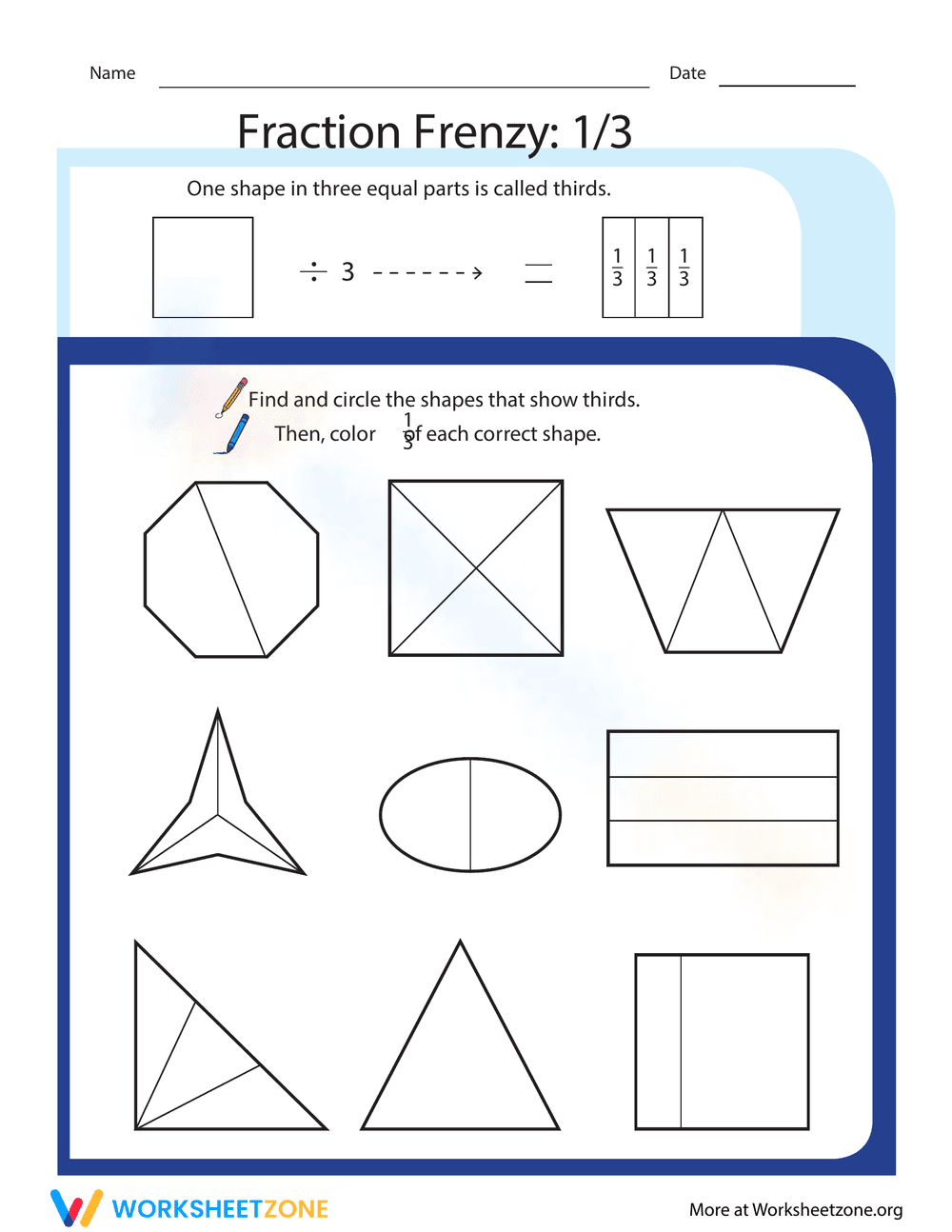 Fraction Frenzy: Practice Fractions in a Fun Way - Page 1