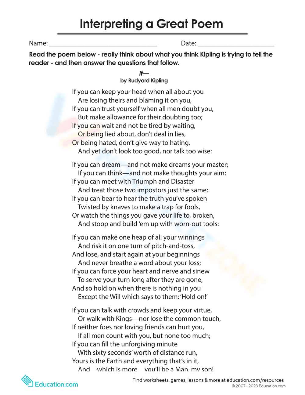 Interpreting Great Poem: Enhance Analysis - Page 1