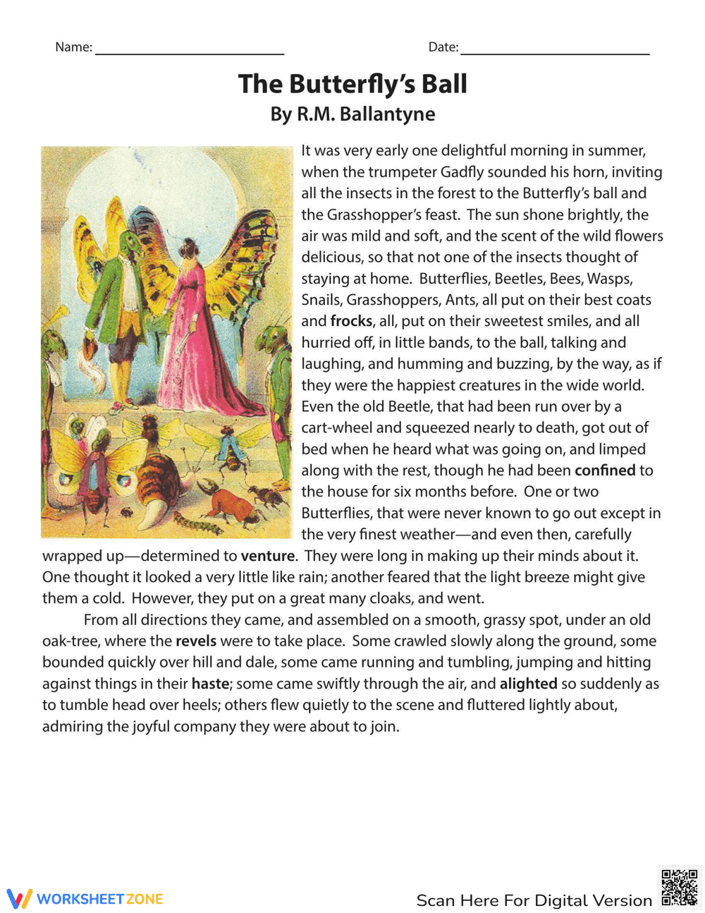 The Butterfly's Ball: Reading Practice - Page 1