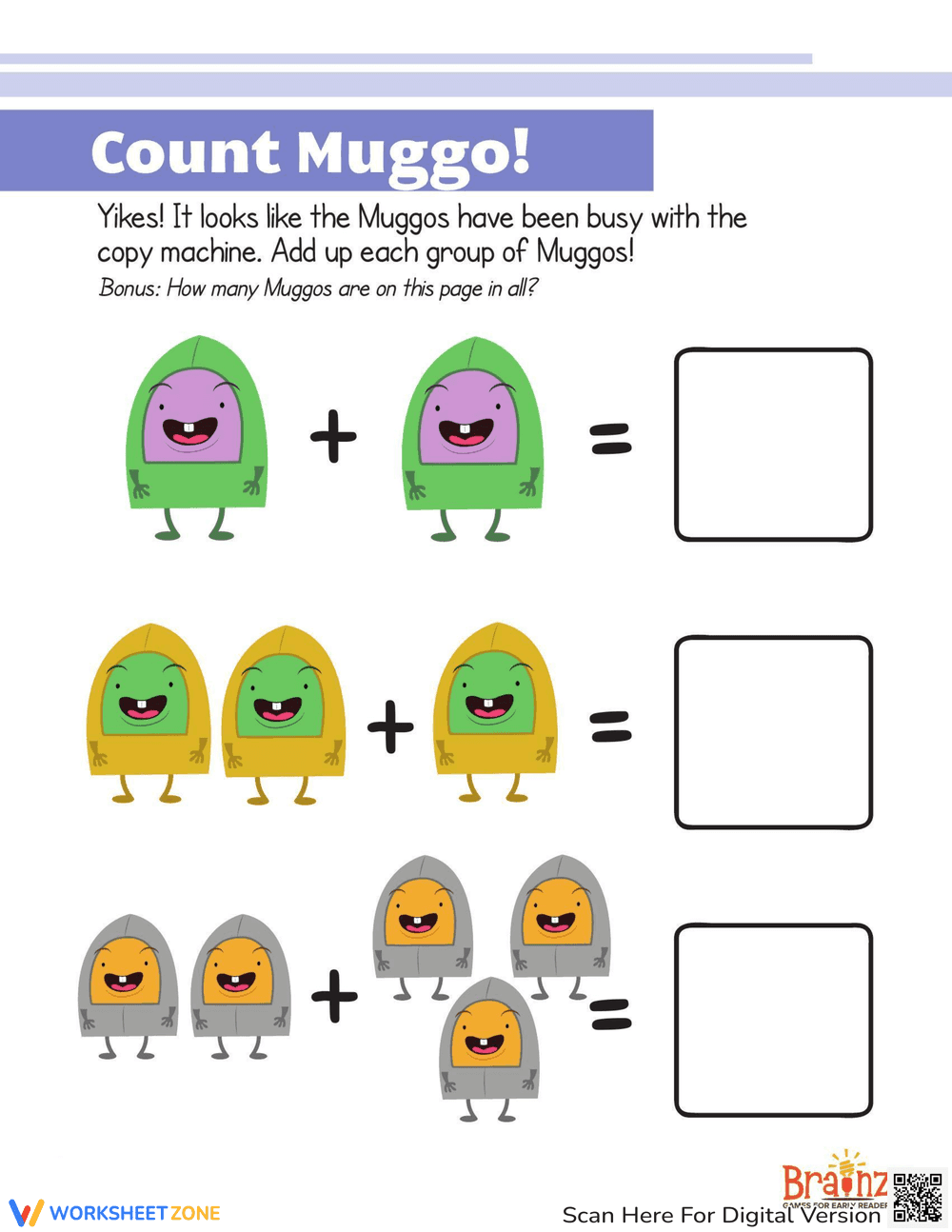 Counting and Adding: Math Skills Practice - Page 1