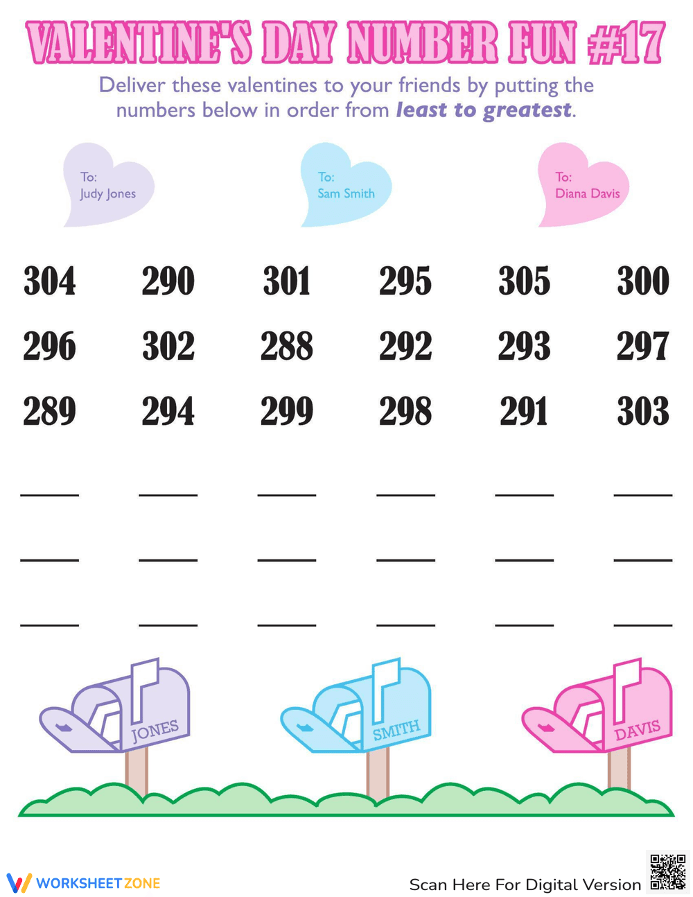 Valentine's Day Numbers: Counting Fun - Page 1