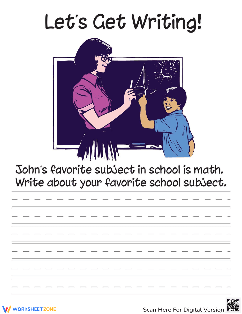 Let's Write About School: Writing Prompts - Page 1