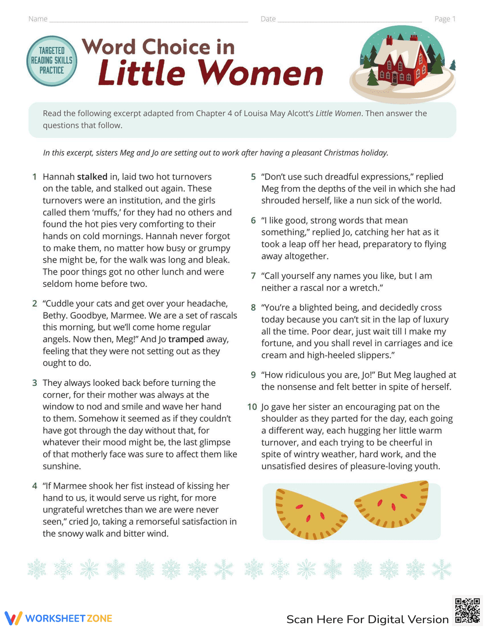 Reading Skills: Word Choice in Little Women - Page 1