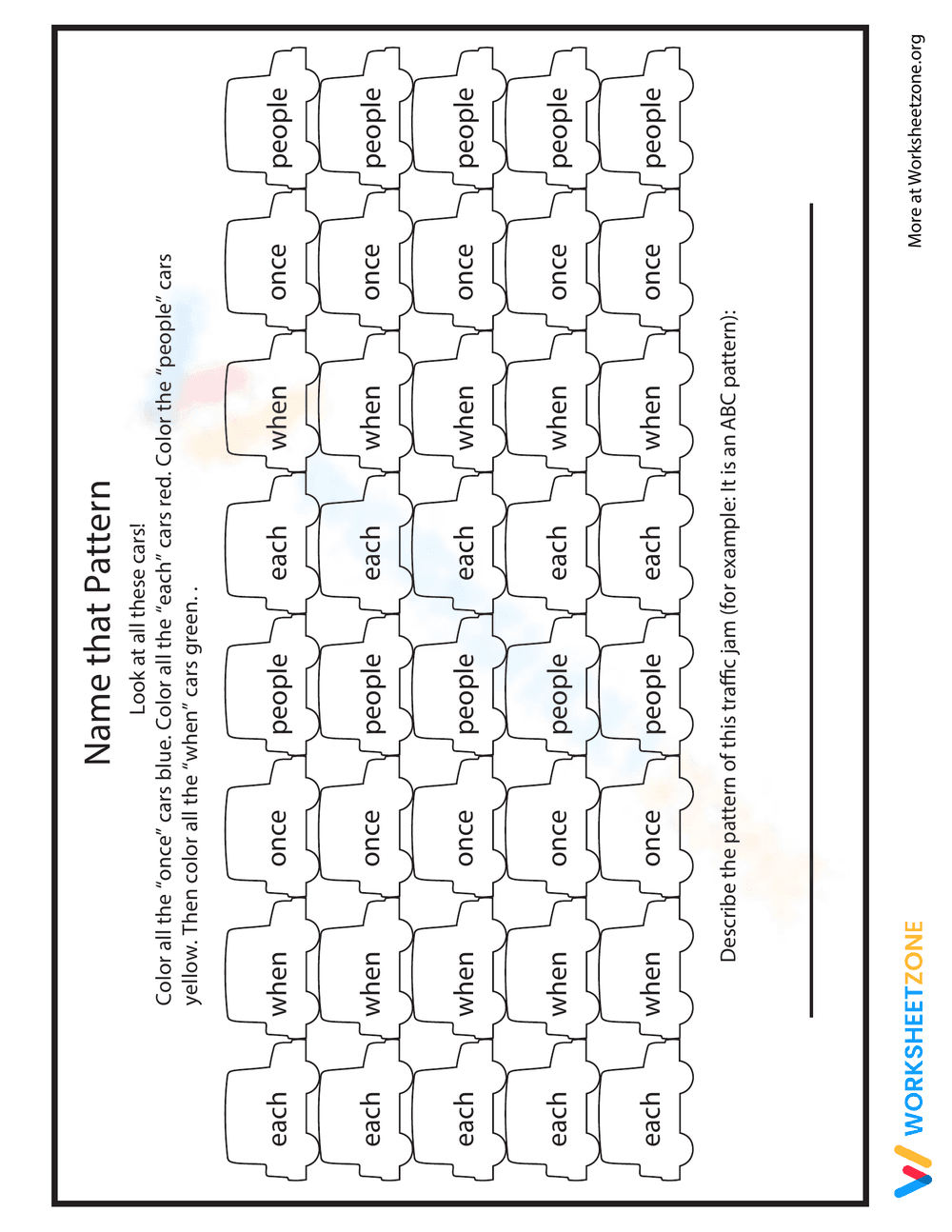 Engaging Pattern Coloring Worksheet - Page 1