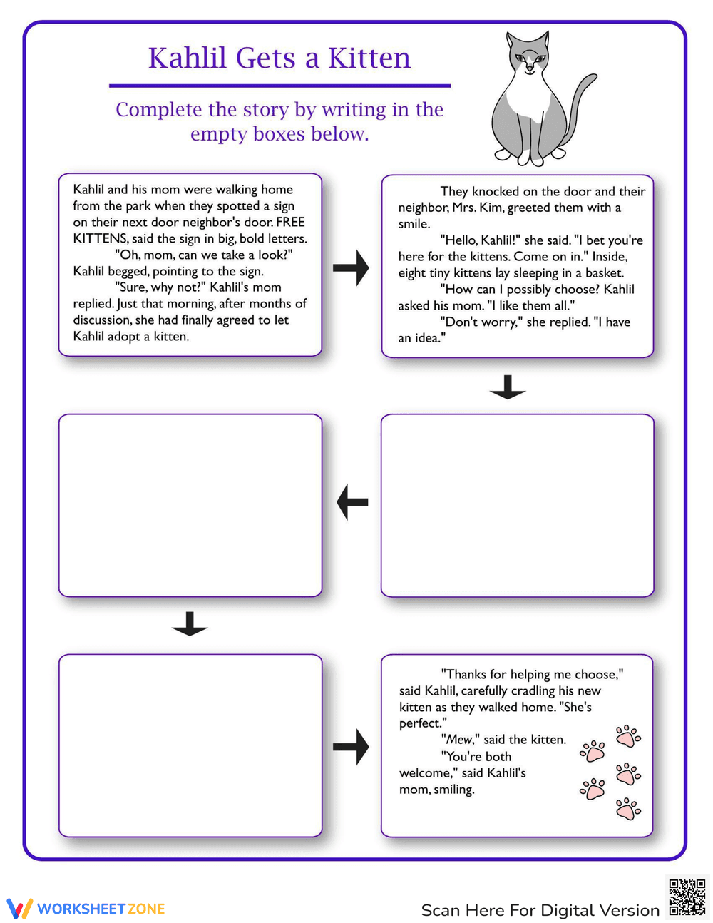 Finish the Story: Creative Writing Worksheet - Page 1