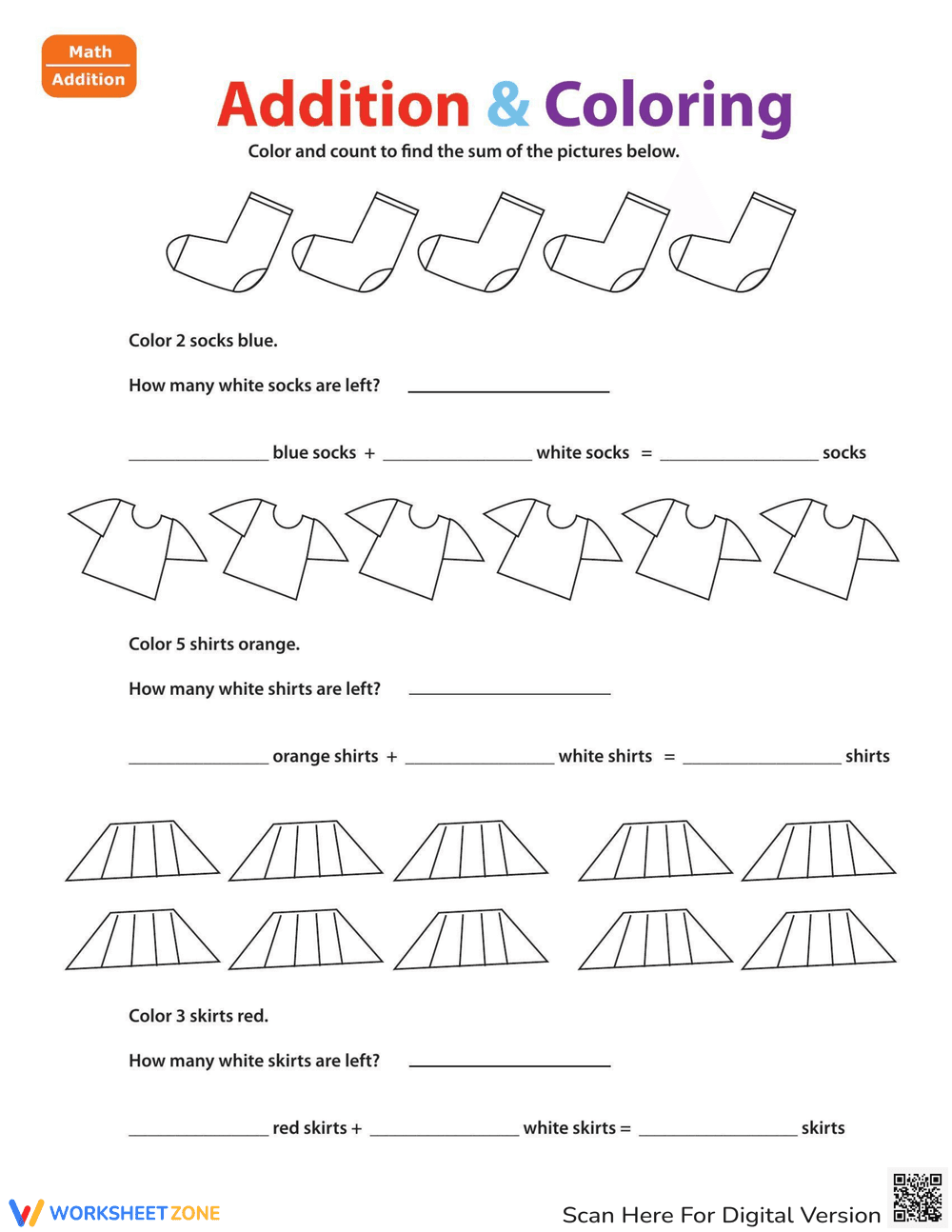 Color Addition Activity Worksheet - Page 1