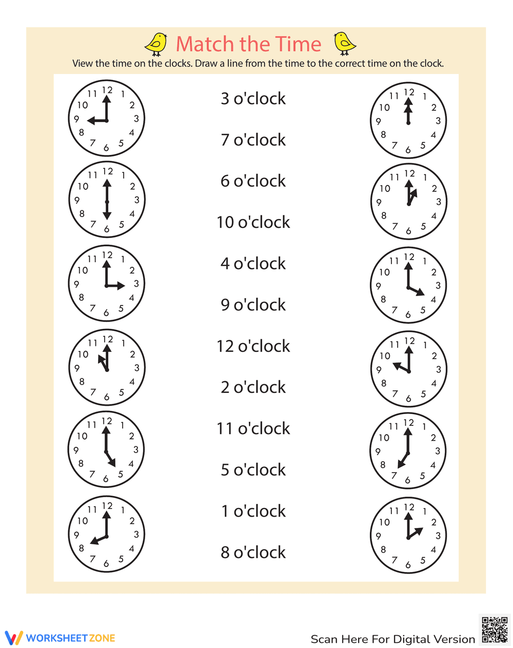 Hour Telling Time with Kim Kangaroo - Page 1