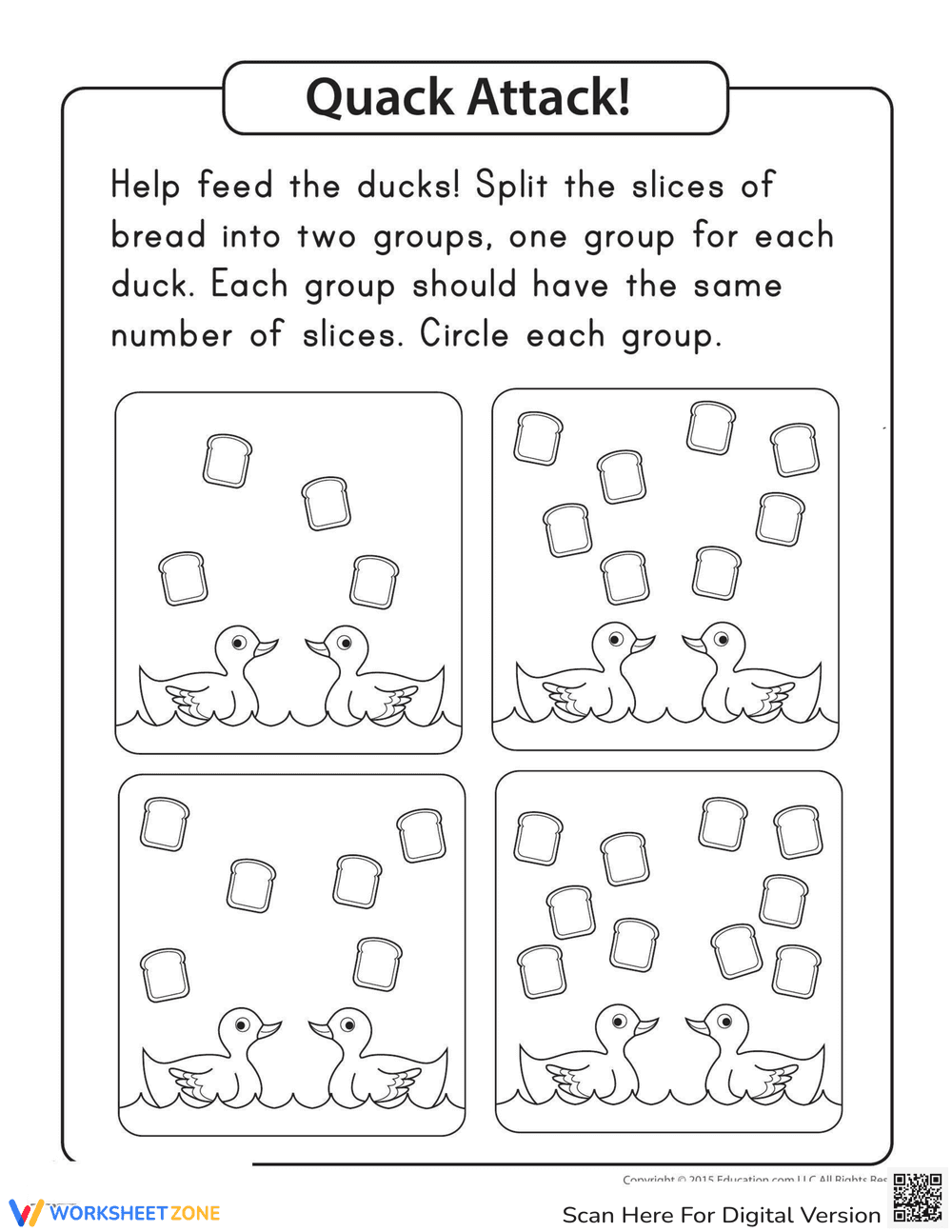 Quack Attack Worksheet - Page 1