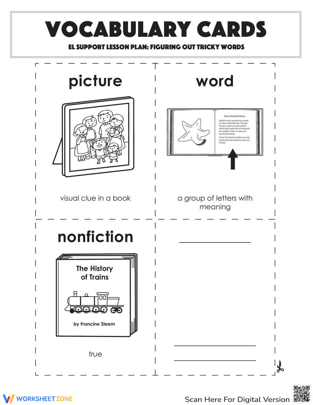 Vocabulary Cards: Figuring Out Tricky Words - Page 1