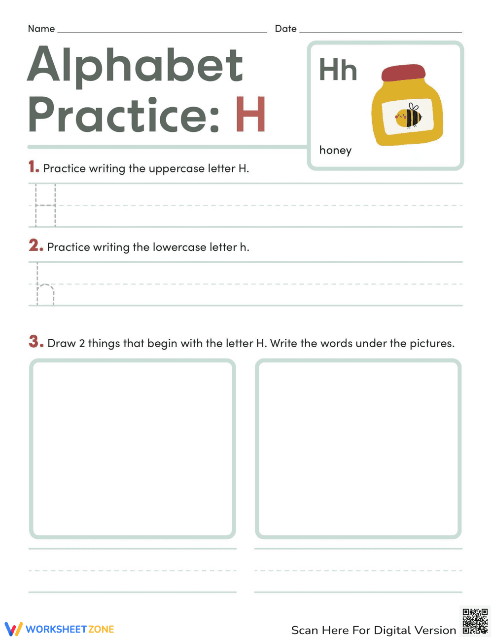 Alphabet Practice: Learning the Letter H - Page 1