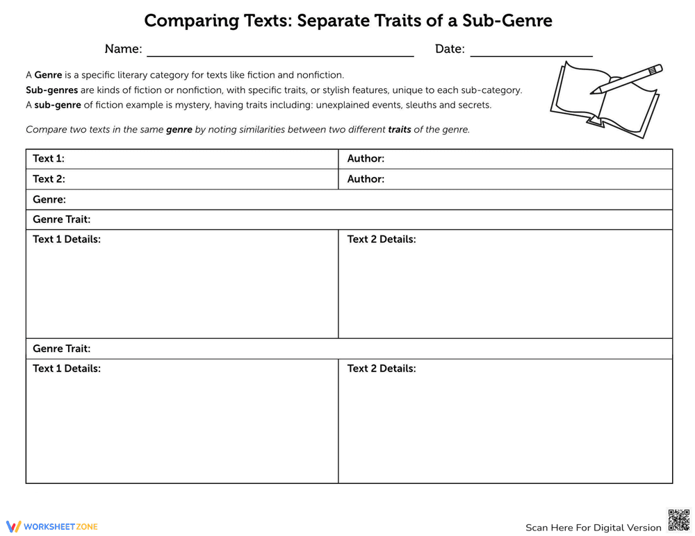 Comparing Texts: Separate Traits in Sub-Genres - Page 1