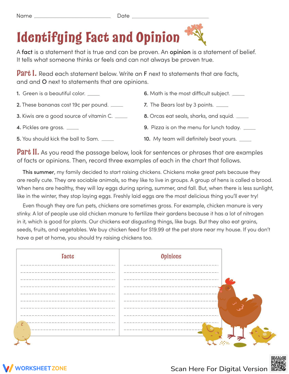 Identifying Fact and Opinion - Page 1