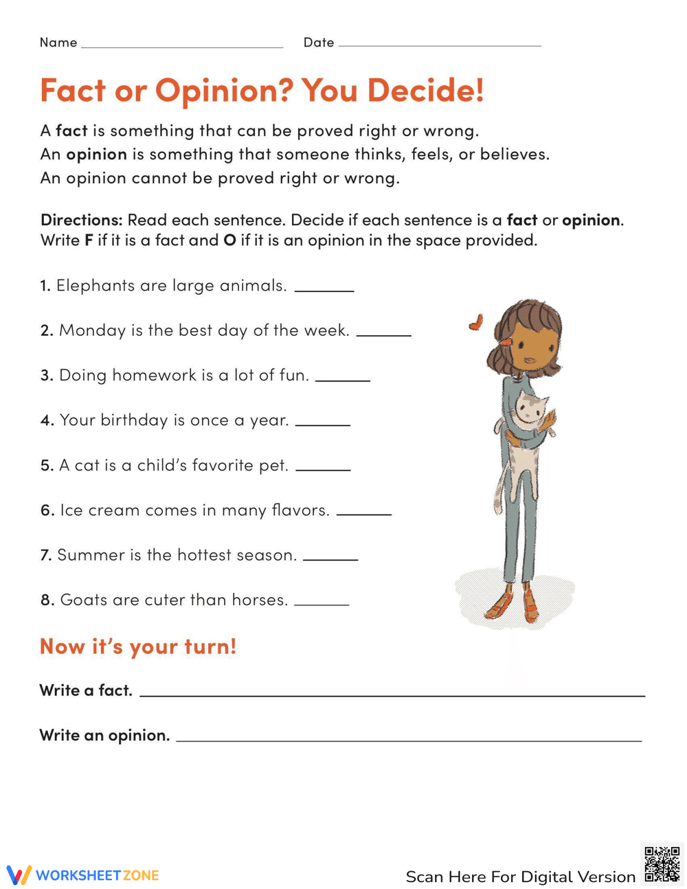 Fact vs. Opinion: You Decide! - Page 1