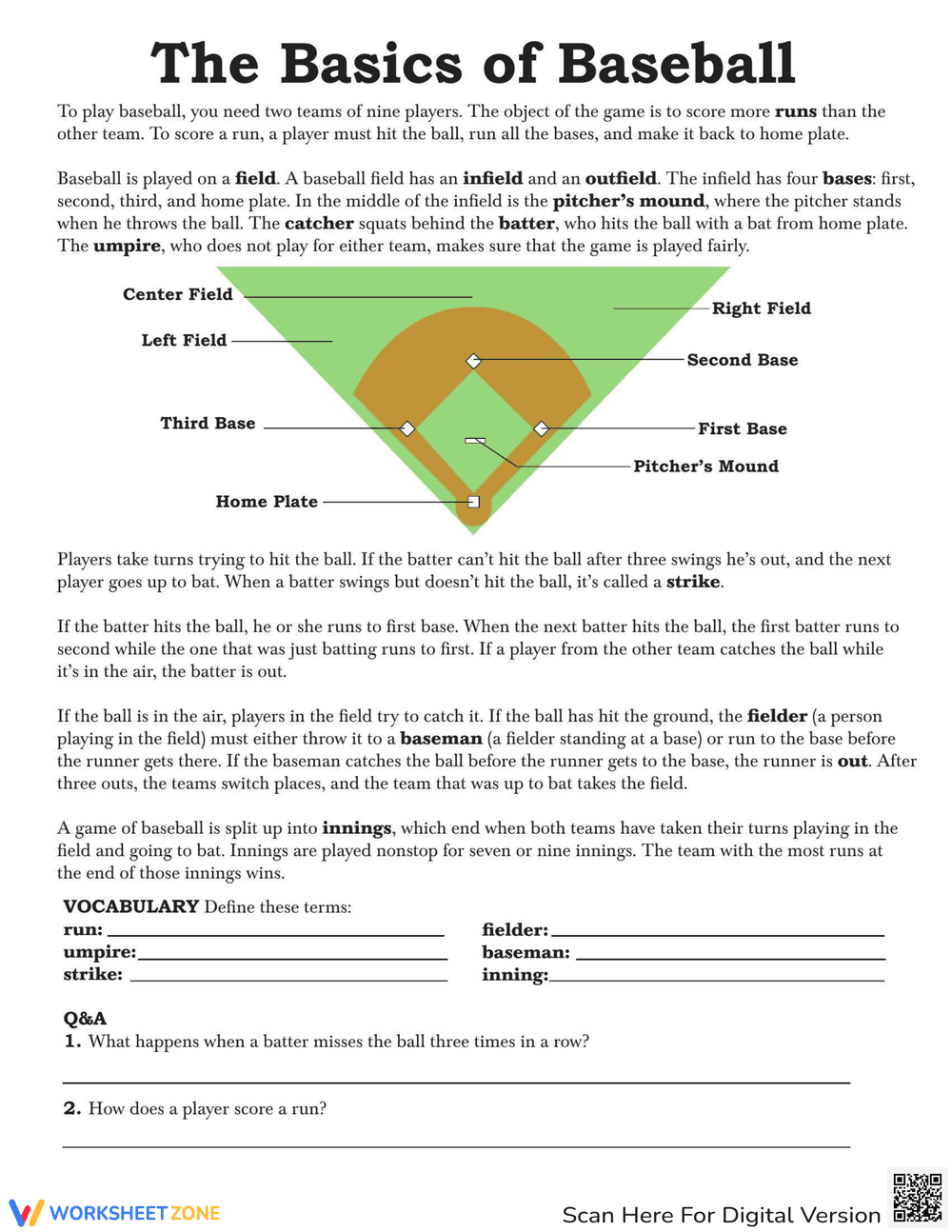 Understanding Baseball Rules for Kids - Page 1
