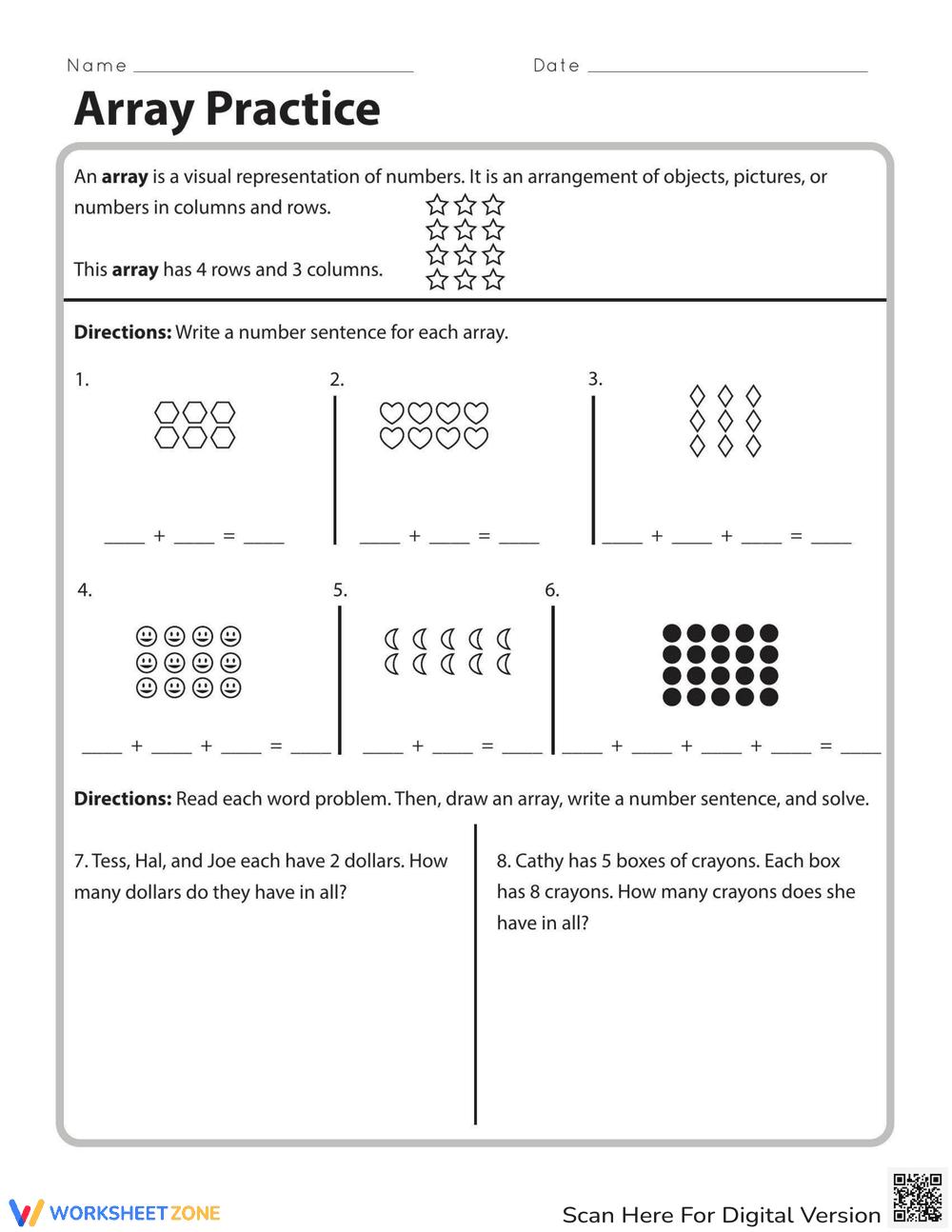 Enhance Multiplication with Array Practice - Page 1