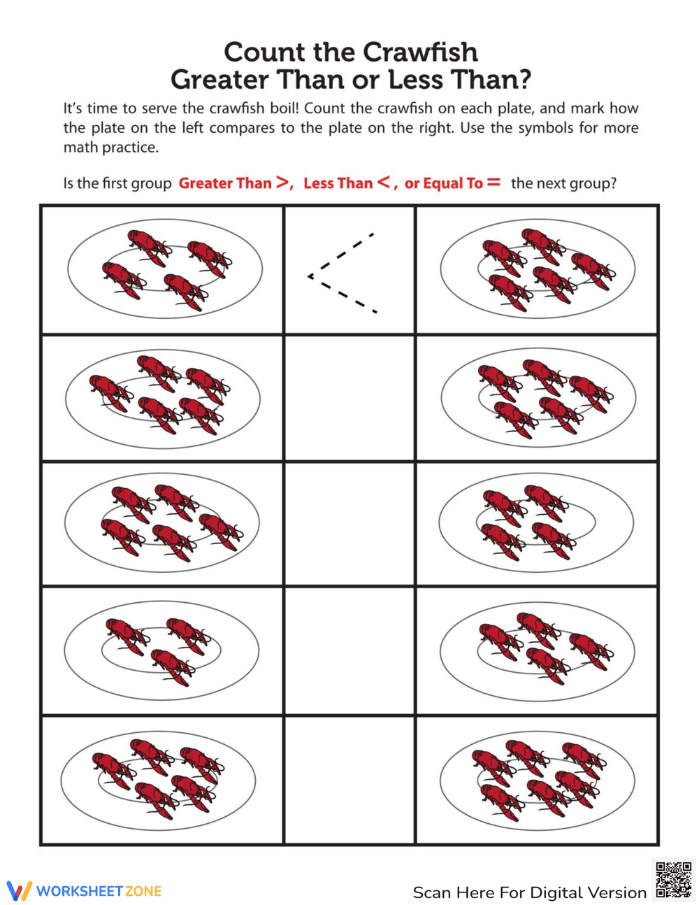 Crawfish: Greater Than or Less Than - Page 1