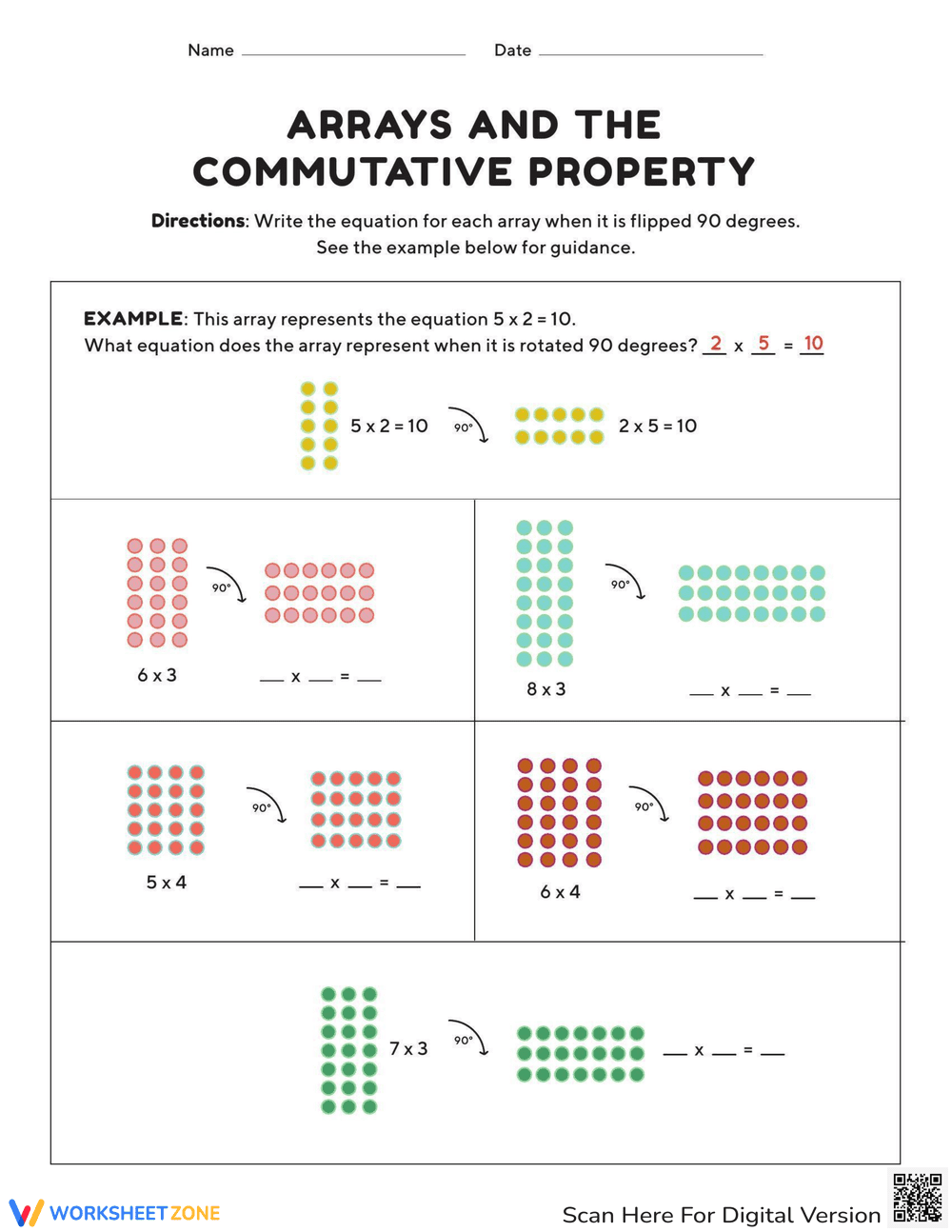 Commutative Arrays: Understanding Multiplication - Page 1