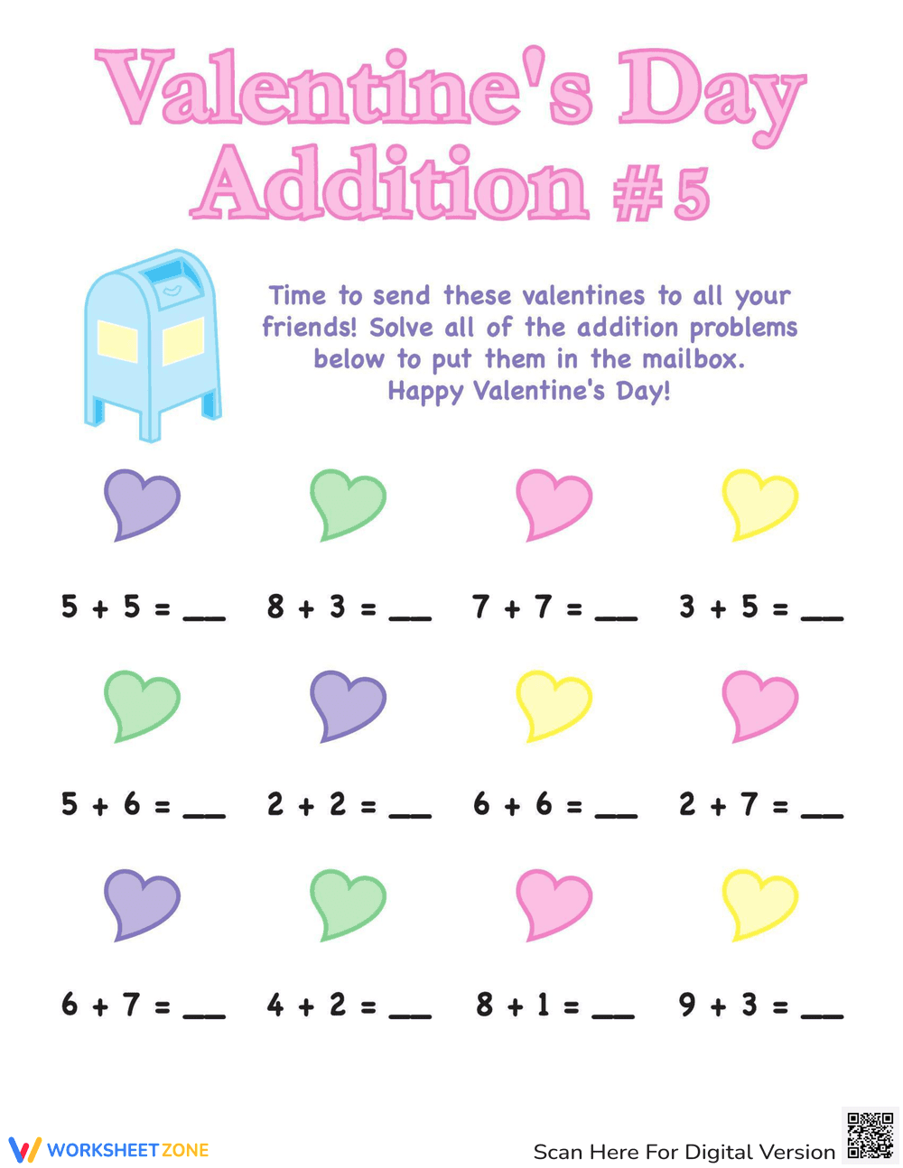 Valentine's Day Addition Fun - Page 1