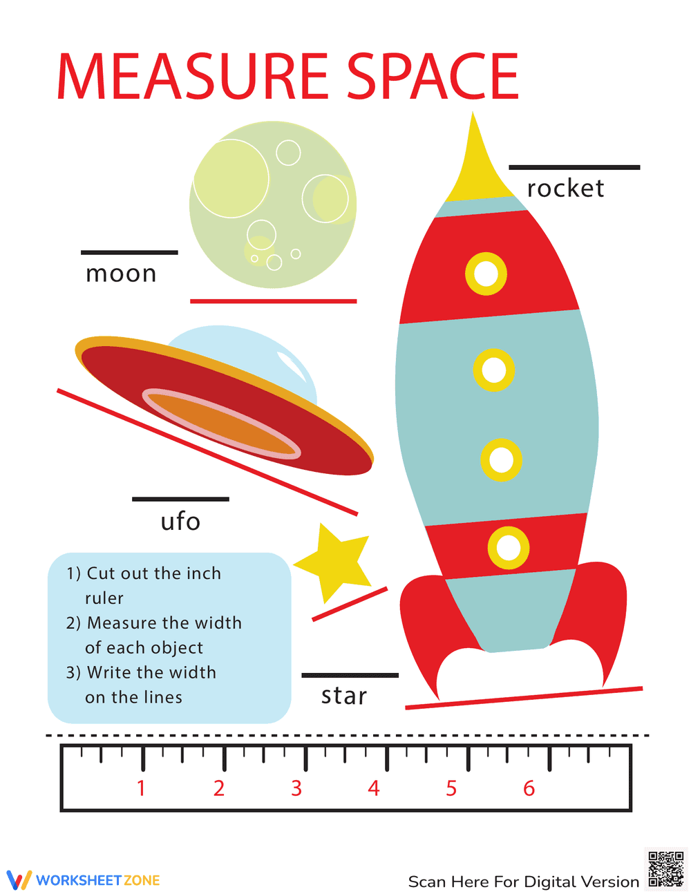 Measure Length & Width Worksheet - Page 1