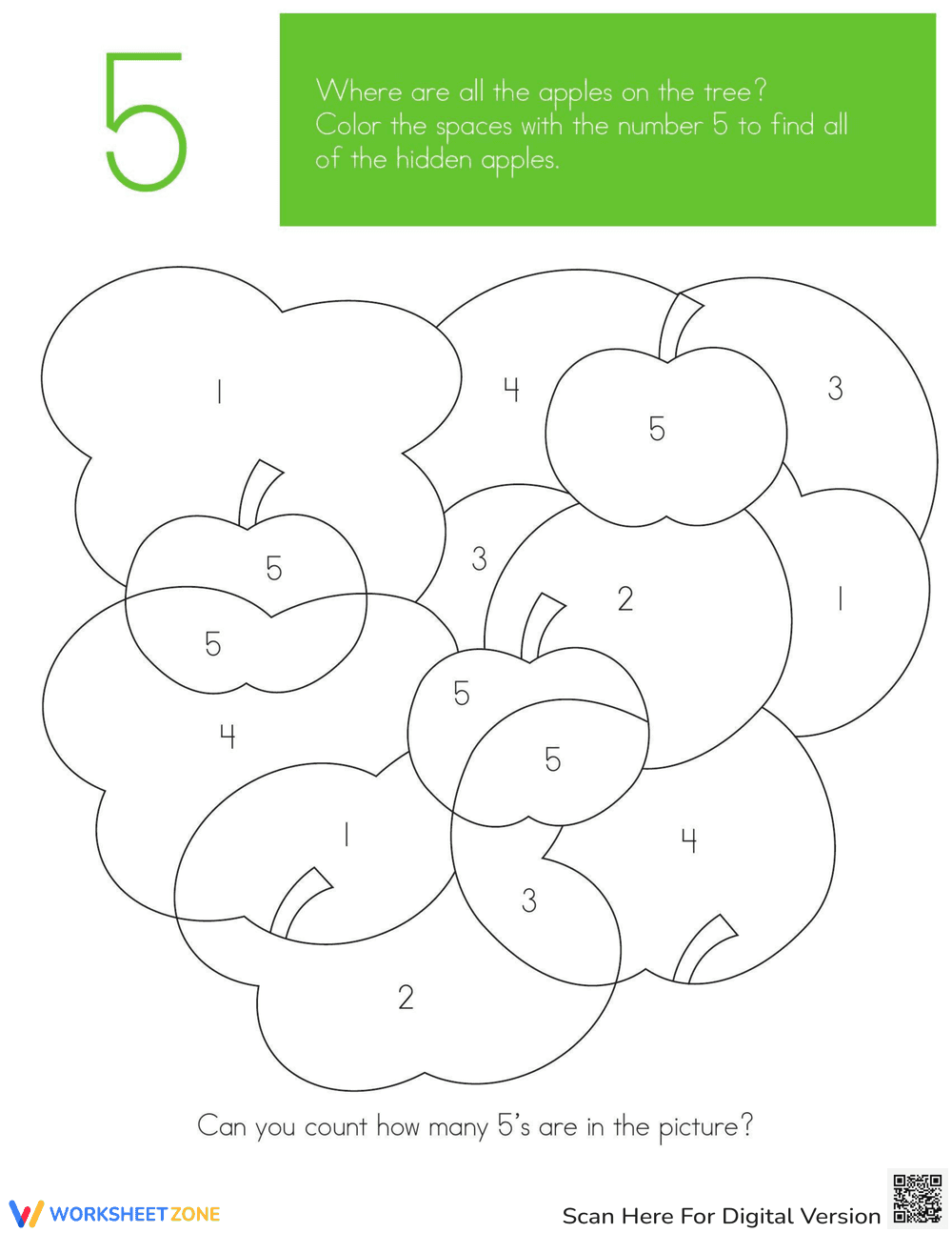 Reveal a Hidden Picture by Coloring - Page 1