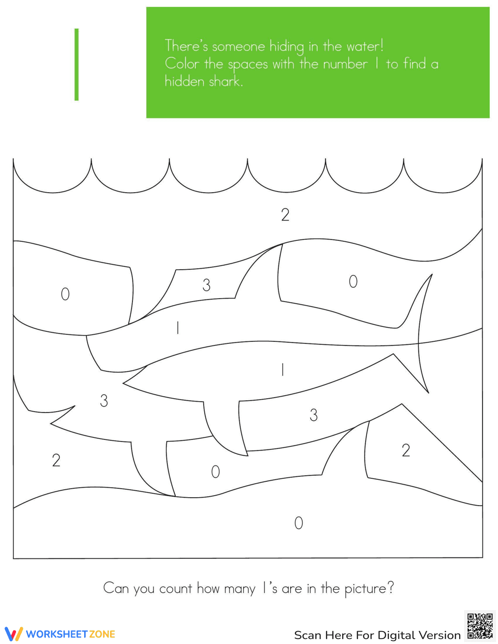 Preschool Hidden Picture: Color to Reveal - Page 1