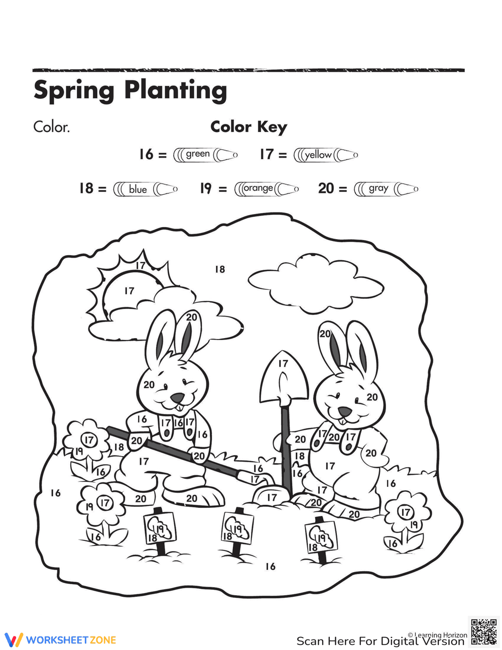 Spring Planting Worksheet: A Fun Seasonal Activity - Page 1