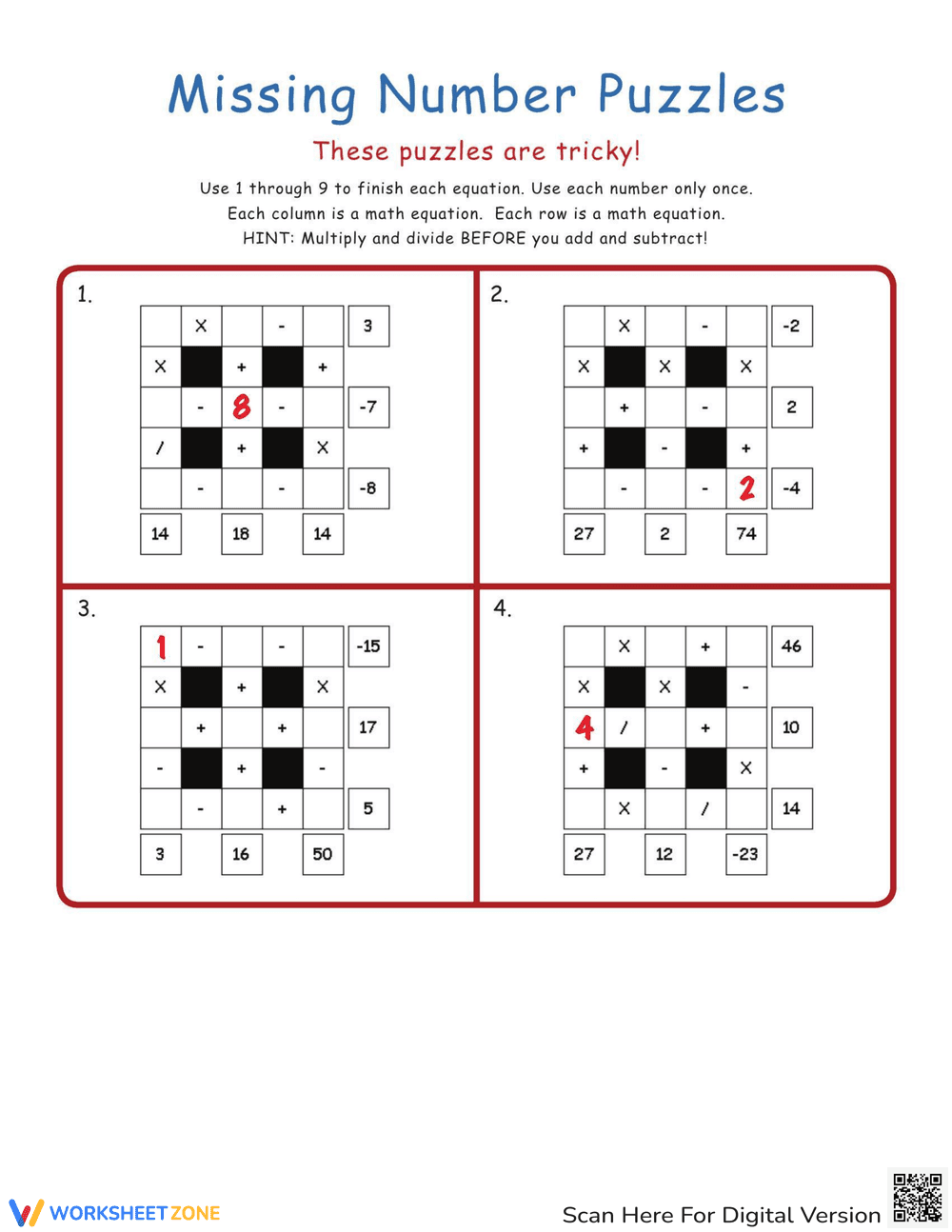 Challenging Math Puzzles - Page 1