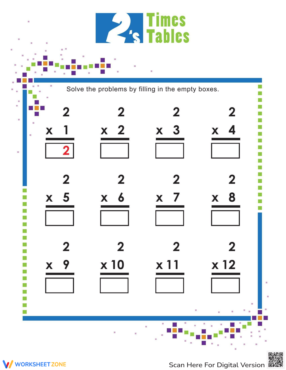 Times Tables Practice: Multiplication Fun - Page 1