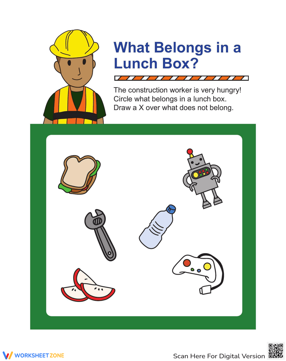 Lunch Box Sorting: Fun Food Activity - Page 1