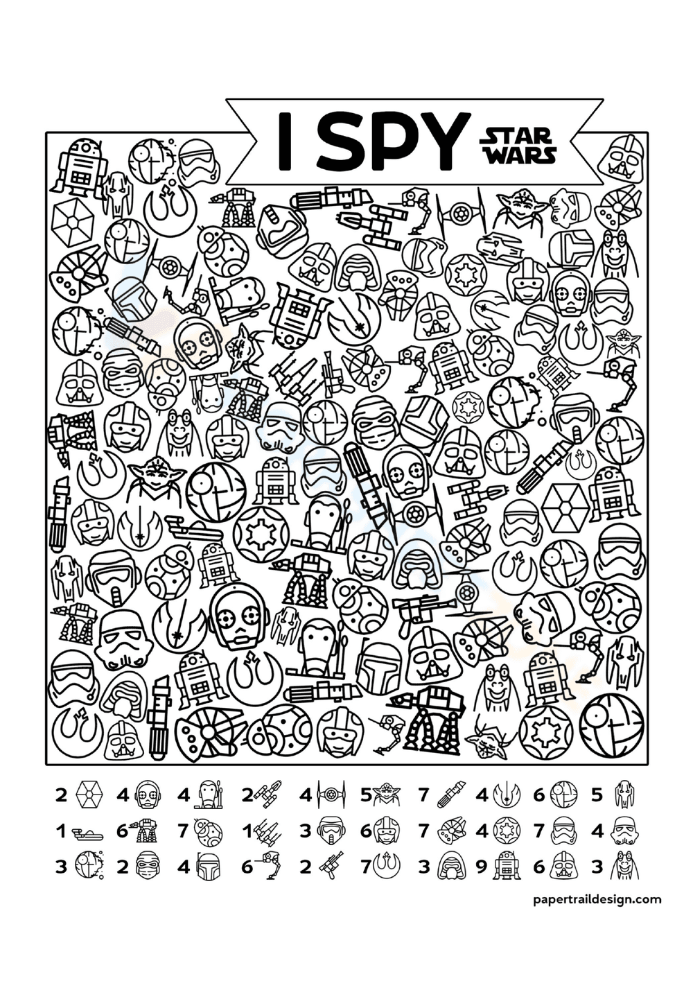 Back To School: Star Wars I Spy Game - Page 1