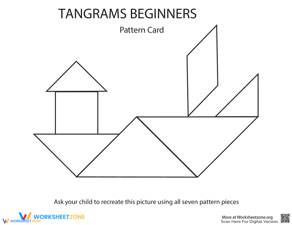 Tangrams Puzzles Worksheet - Page 1