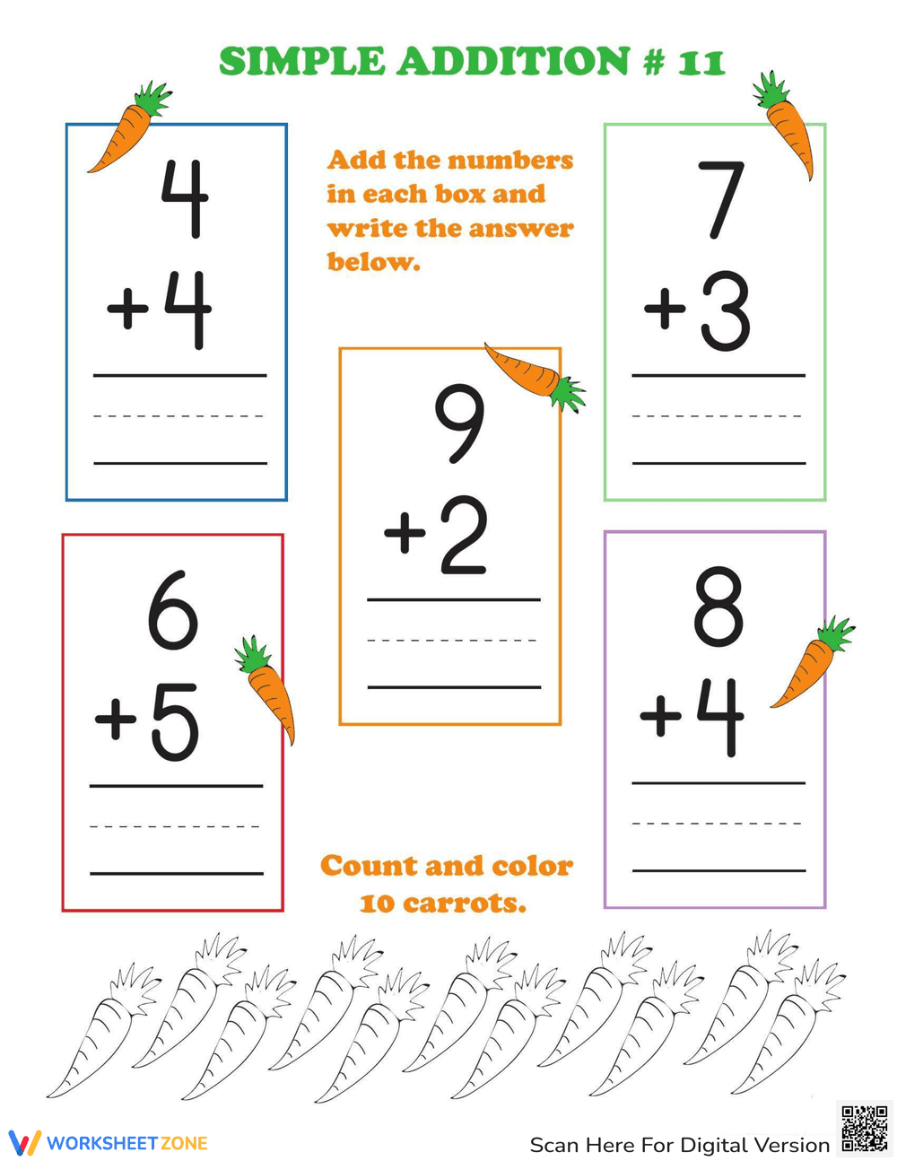 Practice Preschool Addition - Page 1