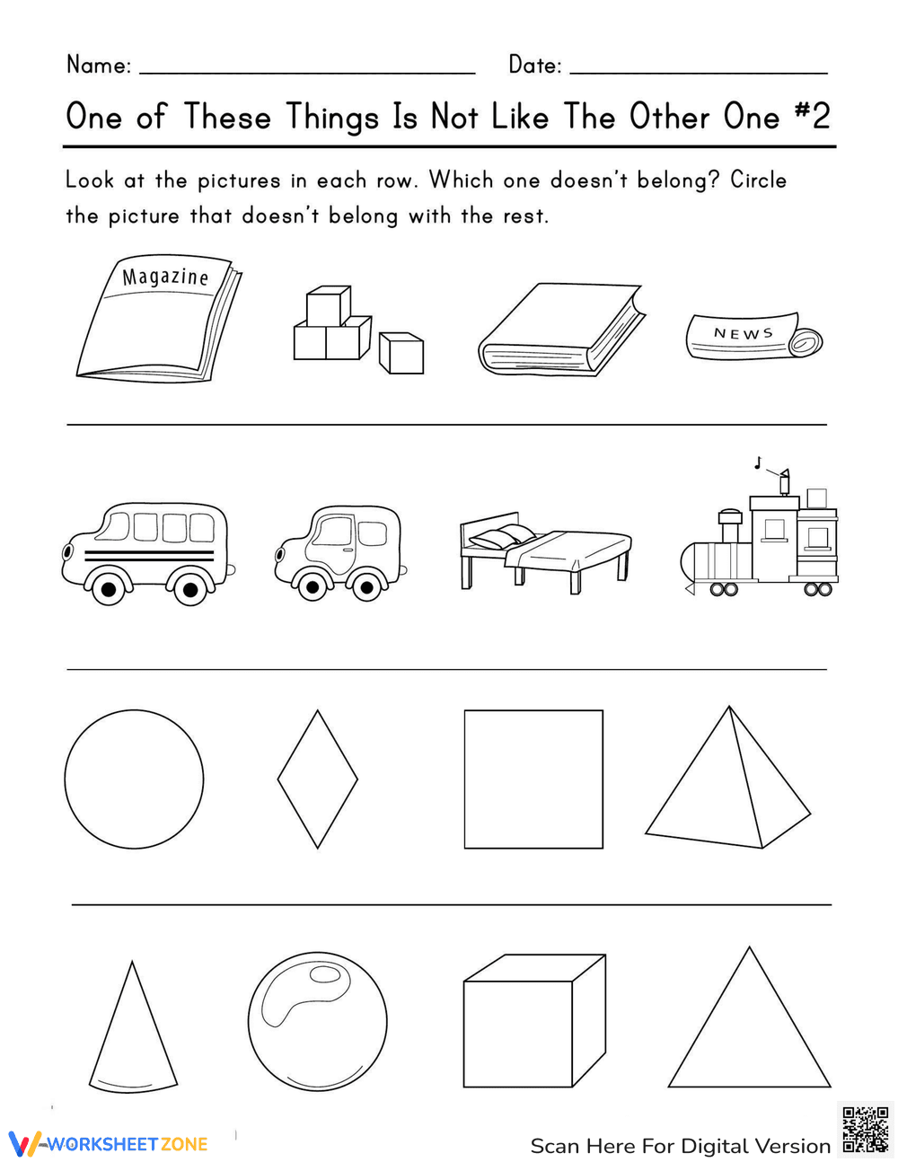 Identify the Odd One Out - Page 1