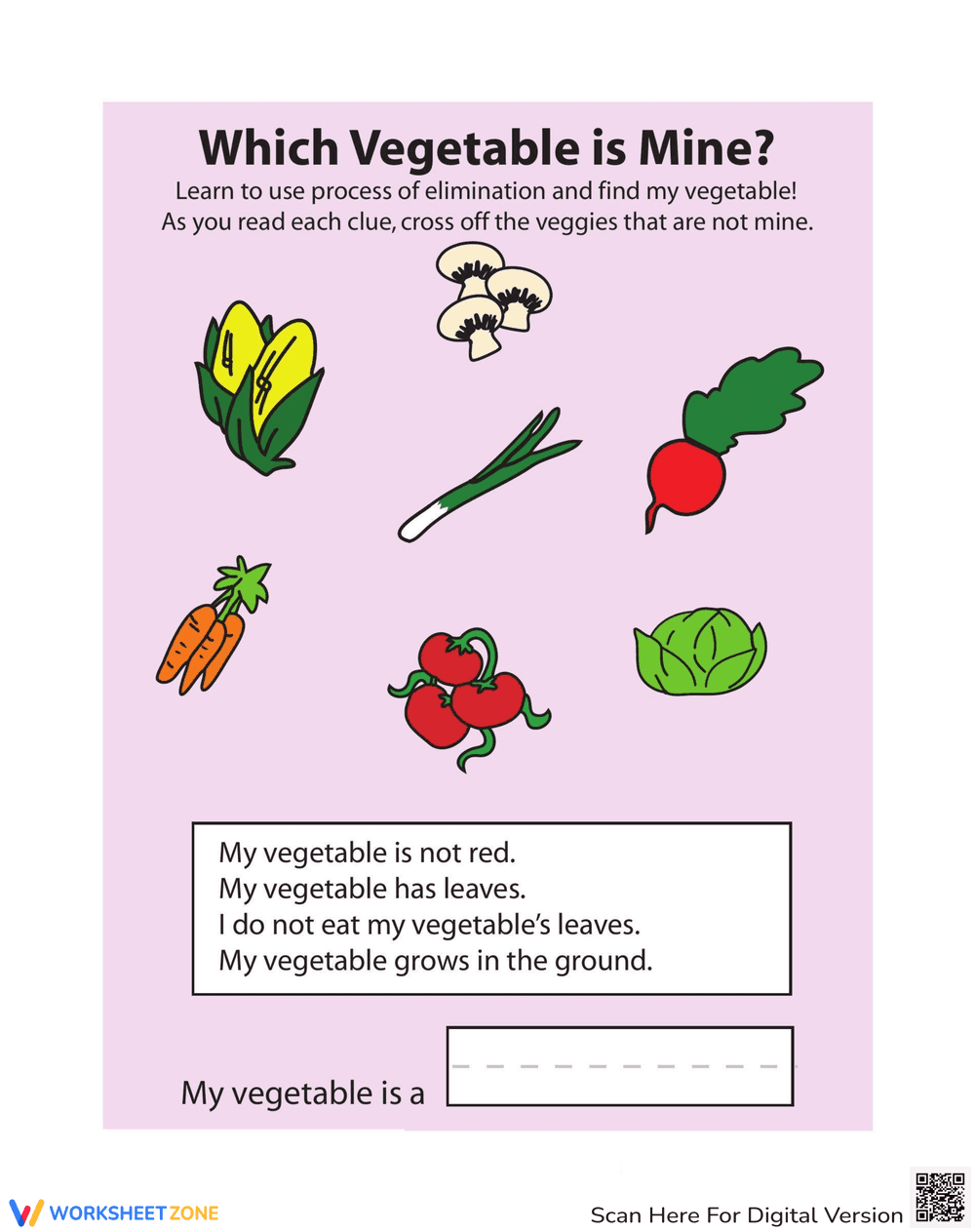 Elimination Game with Vegetables - Page 1