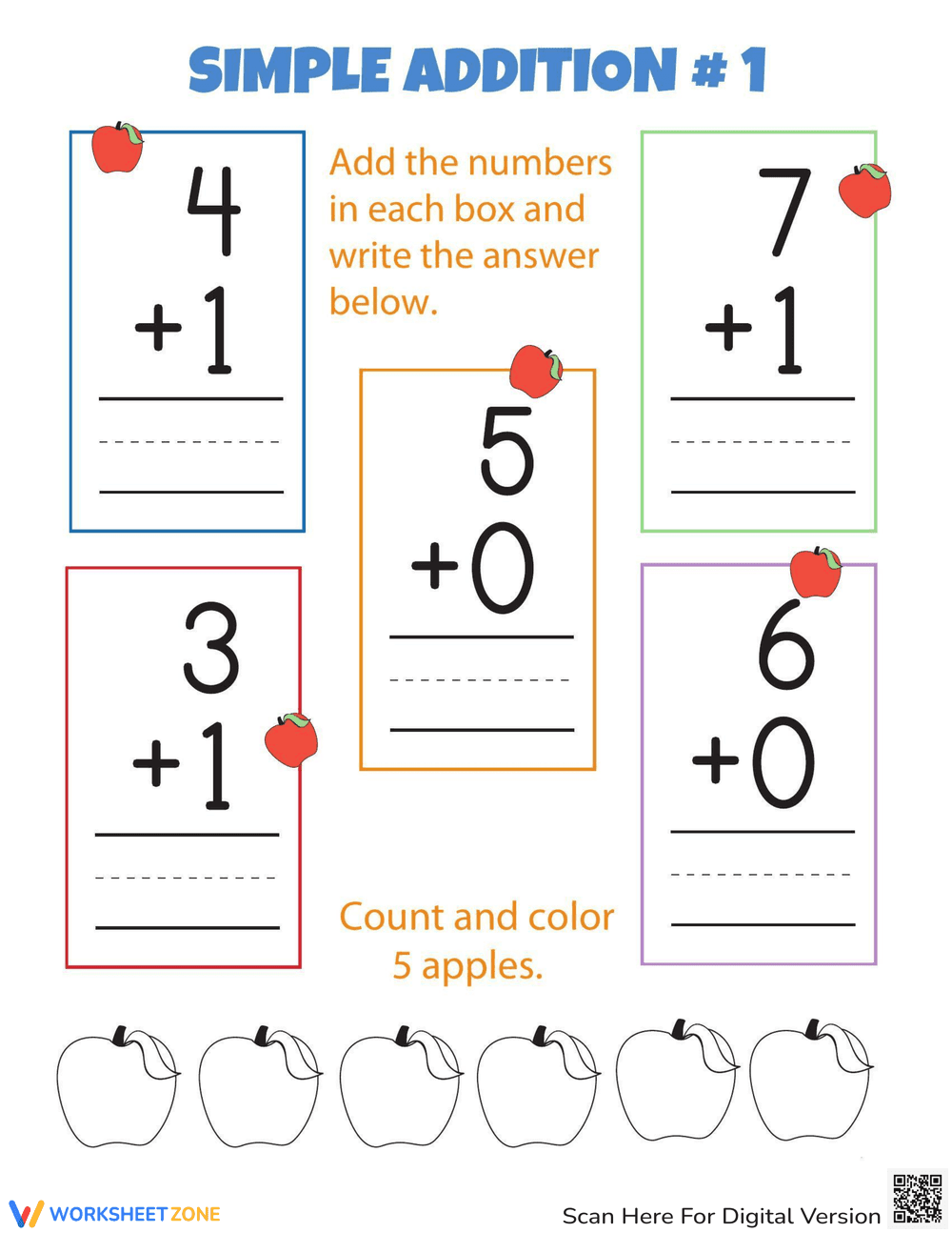 Preschool Addition: A Fun Math Worksheet - Page 1