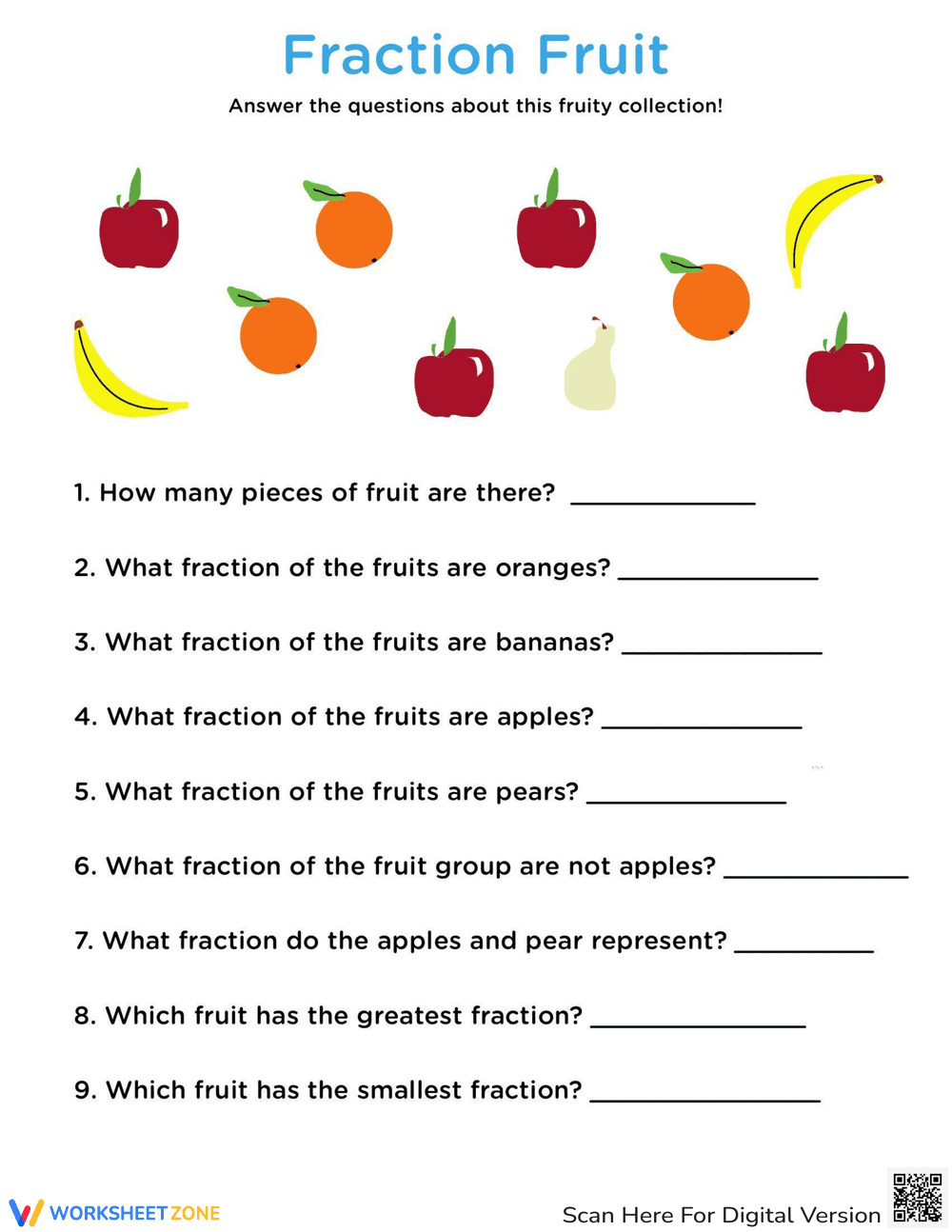 Fraction Fruit - Visualize - Page 1