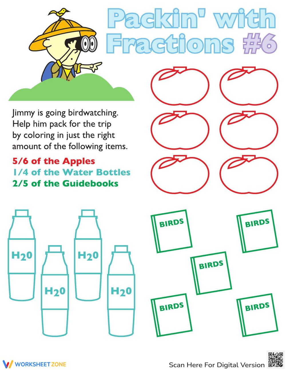 Simple Fractions Learning - Page 1