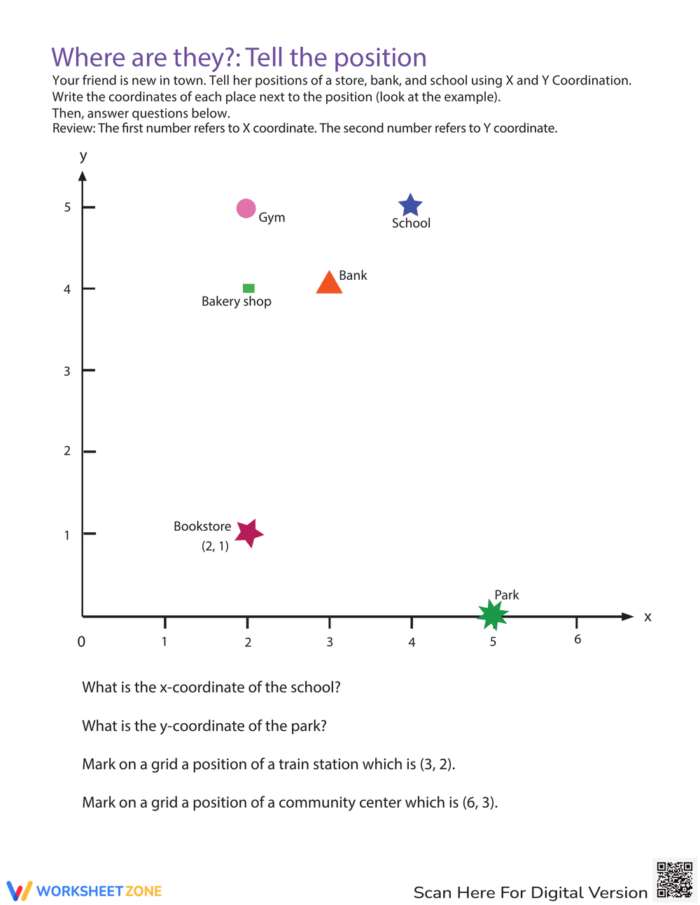 Find the Coordinates: Graphing Practice Worksheet - Page 1