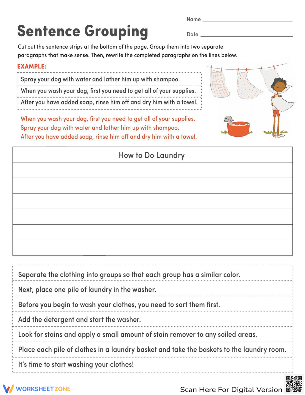 Sentence Grouping - Page 1