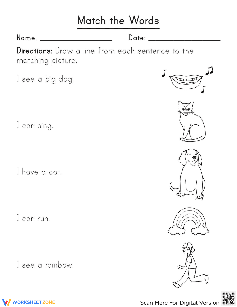 Match the Words - Page 1