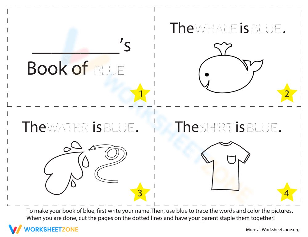 My Book of Blue-Trace and Color Activities - Page 1