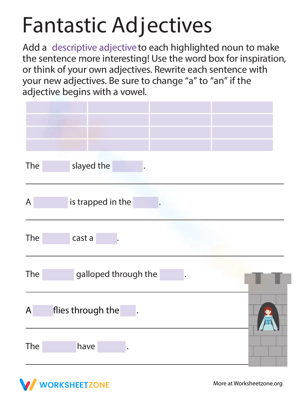 Use Descriptive Adjectives - Page 1