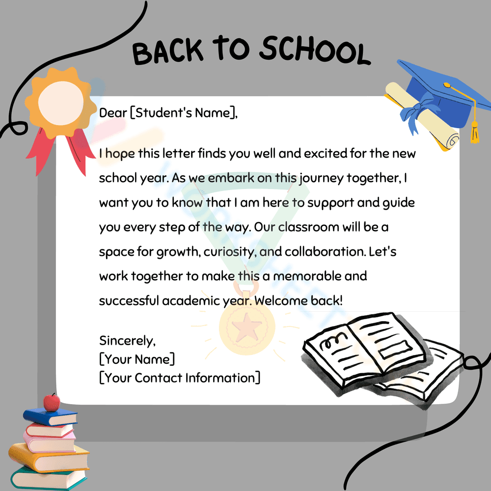 Welcome Letter from Teacher to Secondary Students - Page 1