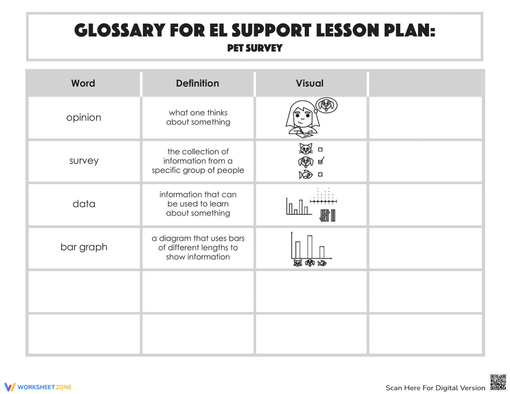 Glossary: Pet Survey - Page 1