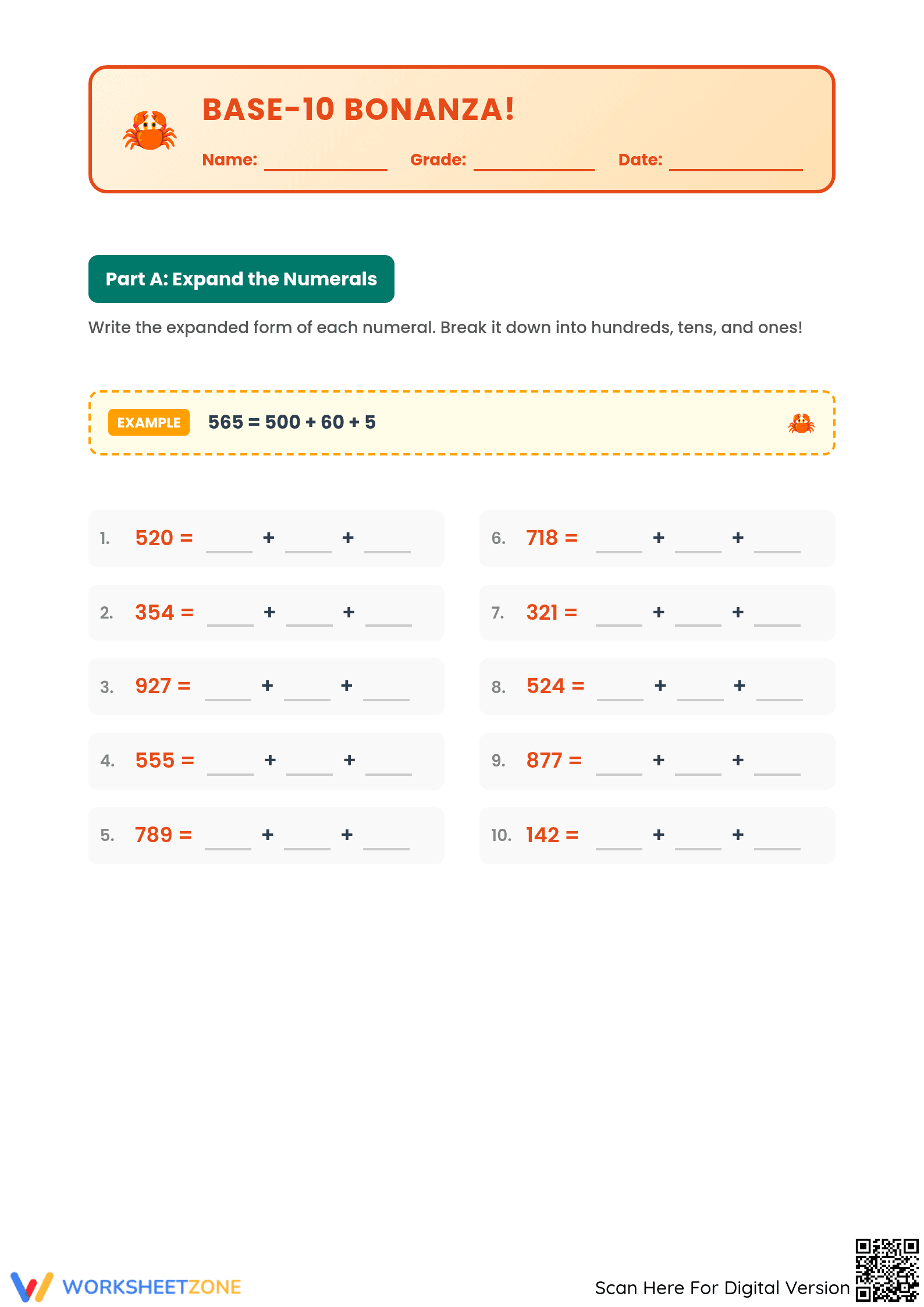 Essential Expanded Form Worksheet | Grade 2 Math Ready - Page 1