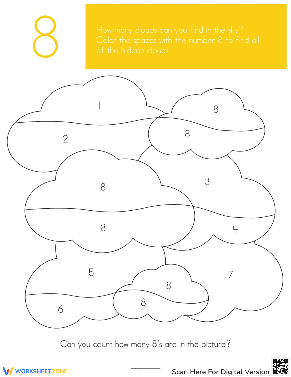 Color the Hidden Picture Preschool Worksheet - Page 1