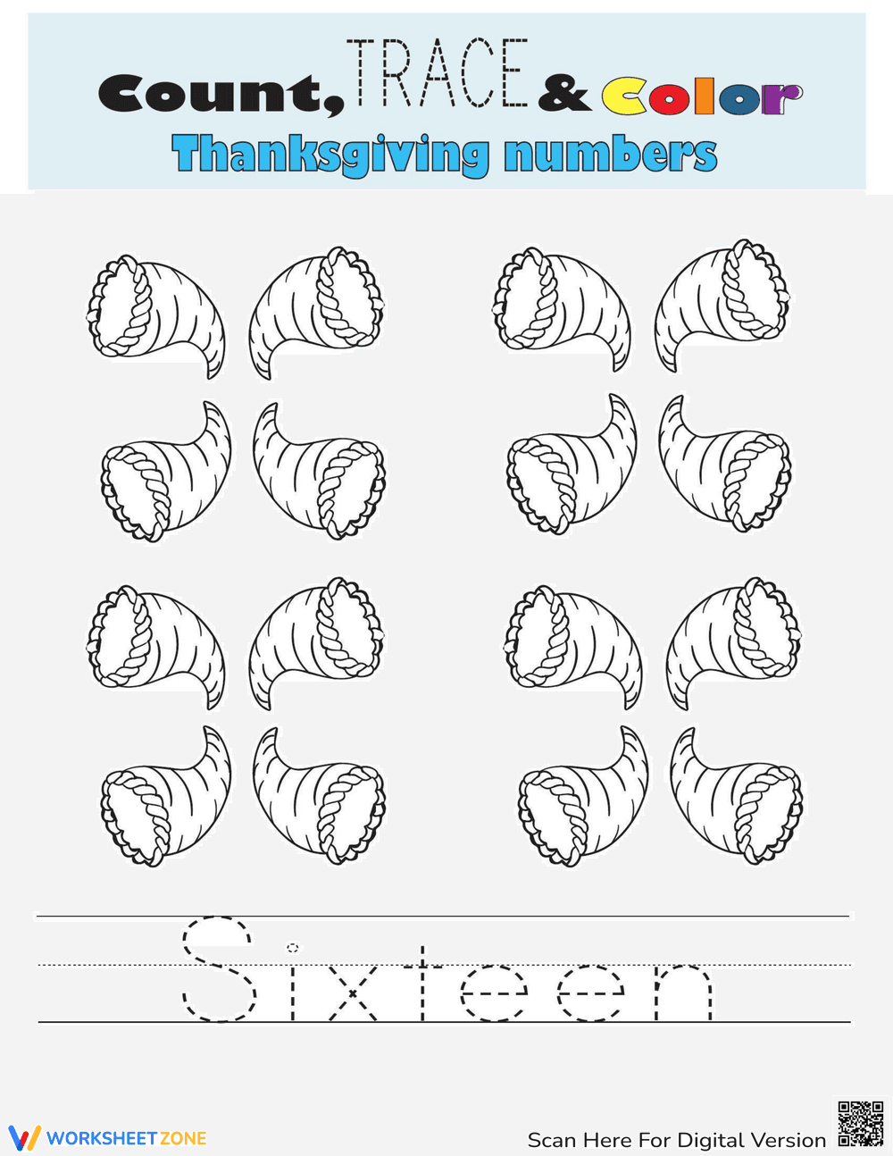 Count, Trace, and Color: Fun Early Math Worksheet - Page 1